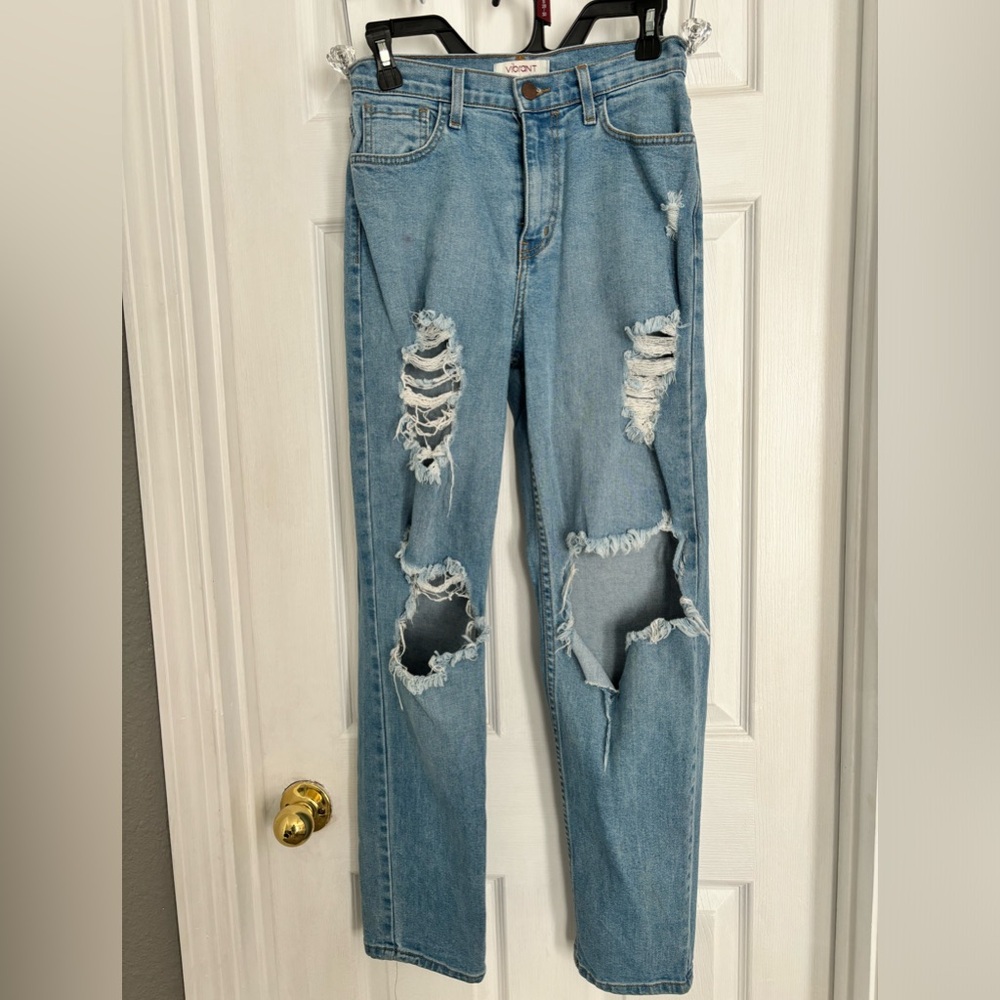 Vibrant MIU Ripped Jeans